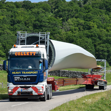 Collett News • Deliveries Underway to Creag Riabhach Wind Farm