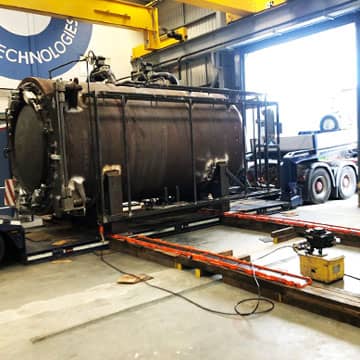 Collett News • Skidding Operations for a 23 Tonne Pressure Vessel